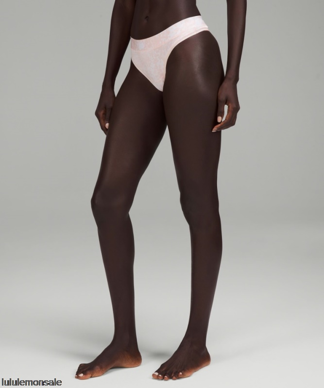 Lululemon Damen DELULU569 | Schwarz Underease Mittelhohe Tangaunterwäsche 5er-pack